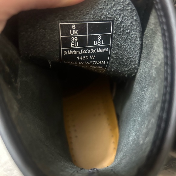 Dr Martens 1460 W smooth black leather boots size 8L - Picture 5 of 6